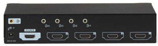 BLACK BOX HDMI Splitter mit Audio, 4 Kanäle
