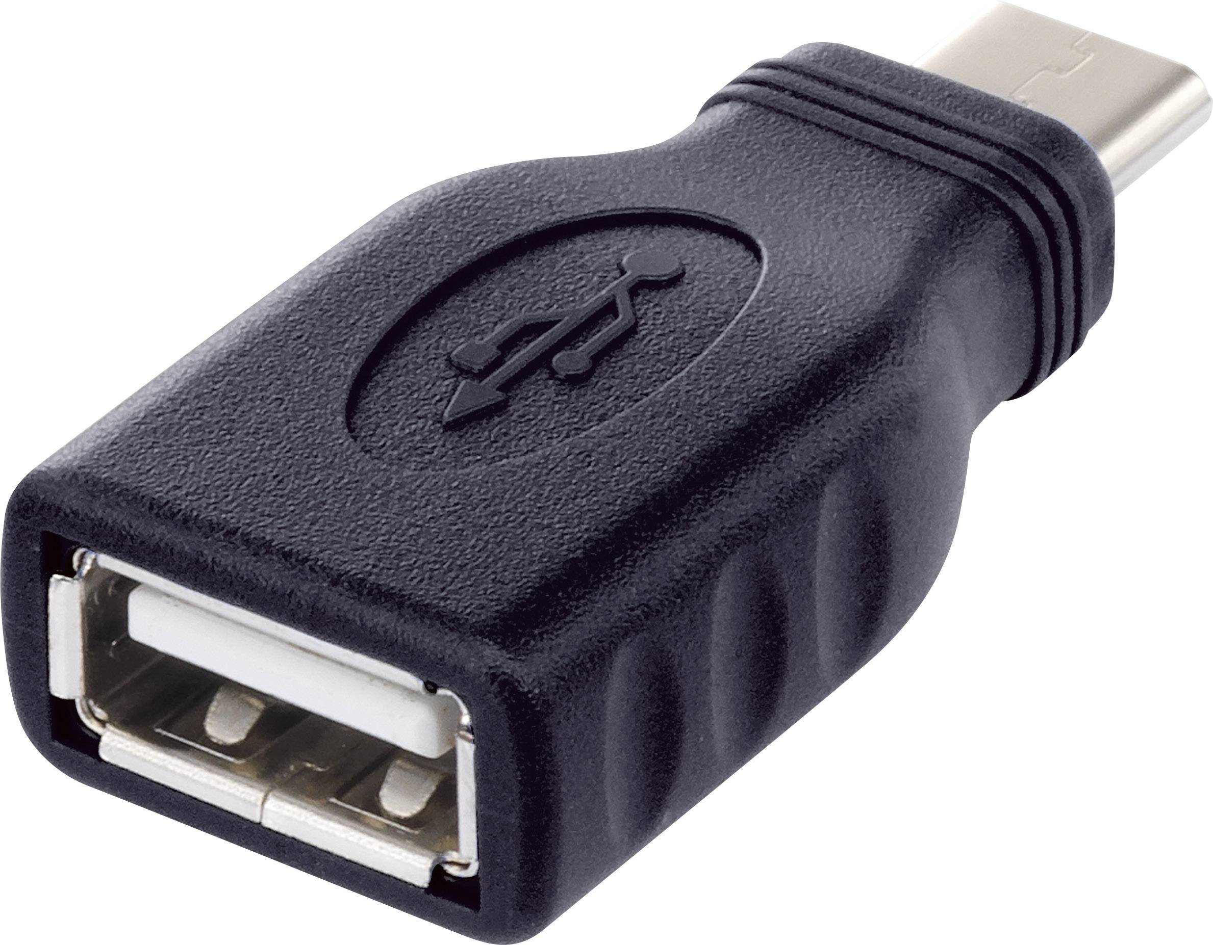 CONRAD Renkforce USB Adapter [1x USB-C? Stecker - 1x USB 2.0 Buchse A] rf-usba-10 mit OTG-Funktion,