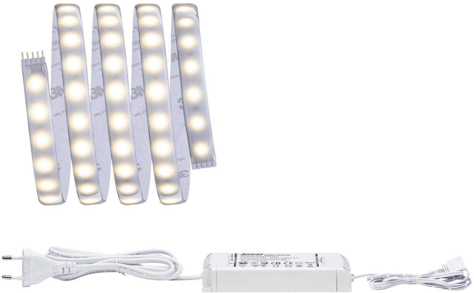 PAULMANN LICHT Function MaxLED 500 Basisset 70668 1,5m Warmweiß 10W 230/24V 20VA Silber