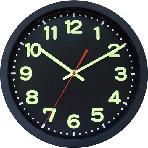 EUROTIME 53861-05 Funk Wanduhr 30 cm x 5 cm Schwarz