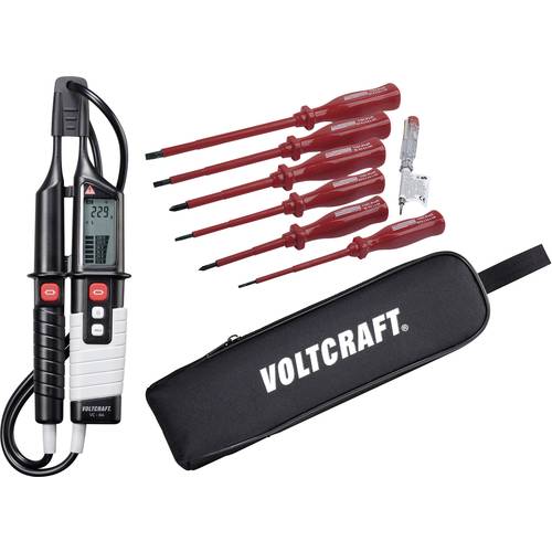 VOLTCRAFT VC 64 Zweipoliger Spannungsprüfer CAT III 1000 V, CAT IV 600 V Akustik, LED, LCD