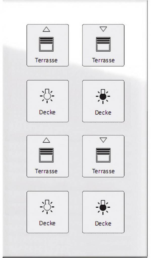 MDT BE-GTT8W.01 Glastaster 8-fach Plus, Weiß mit Temperatursensor