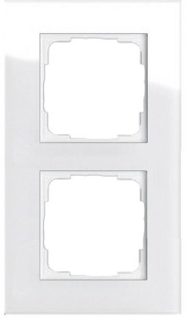 MDT - Glasrahmen BE-GTR2W.01 2fach weiß f. 55mm-Progr.