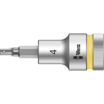 Bitsatz von Wera mit der Kennzeichnung '4', silberfarben, zeigt eine grobe Metallkonstruktion mit einem Sechskantansatz.