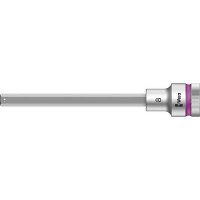 Bitschlüssel mit langer Schaftlänge und ergonomischem Griff, Marke Wera, Größe 8. Ideal für schwer zugängliche Stellen.