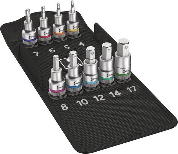Wera 8740 C HF Steckschlüssel-Bit-Einsatz-Set  1/2" (12.5 mm) 9teilig 05004201001