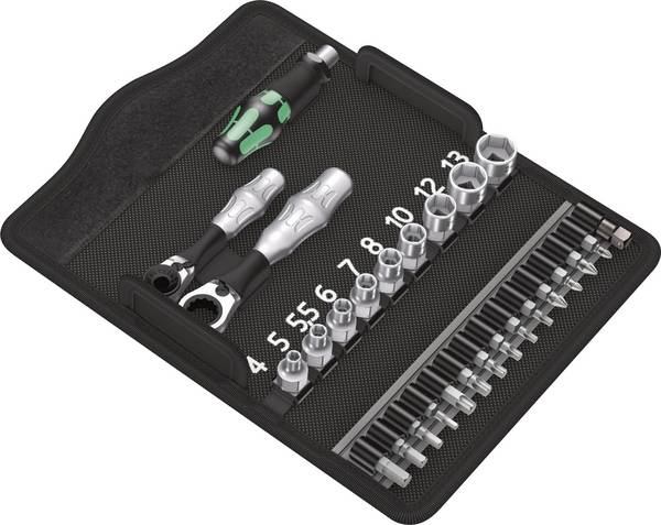Wera KK Zyklop Mini 2 Steckschlüsselsatz metrisch 1/4" (6.3 mm) 27teilig 05135918001