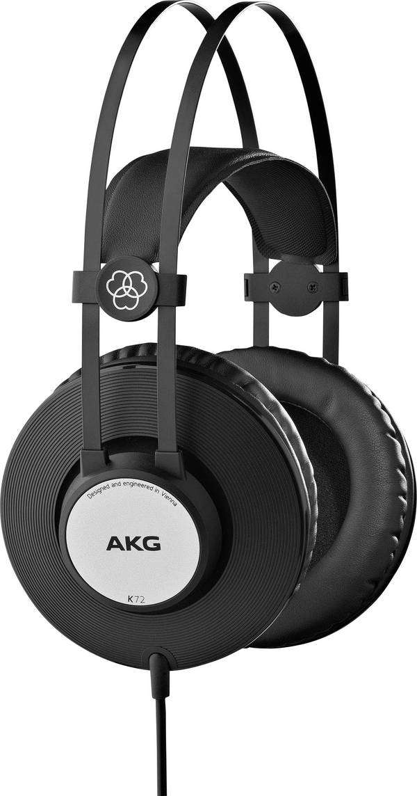 AKG Harman K72 Over Ear Kopfhörer kabelgebunden Schwarz, Silber Studio