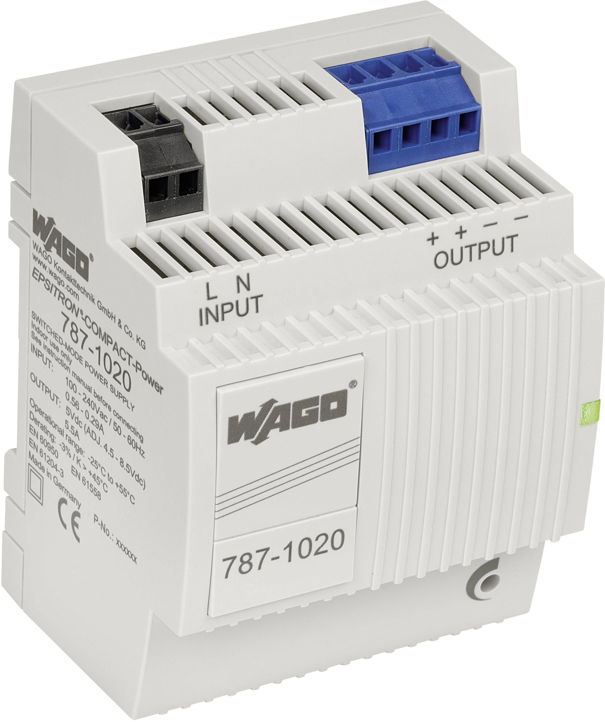 WAGO COMPACT-Netzgerät 5V 5,5A 787-1020 Prim.Get. 787-1020