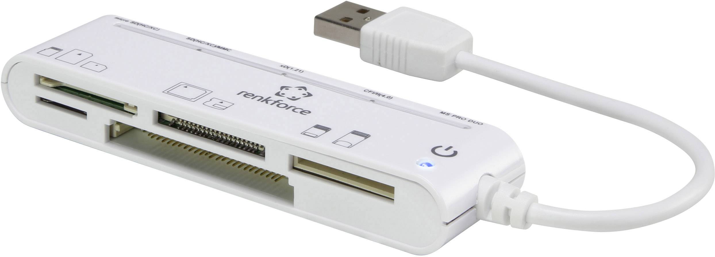 RENKFORCE CR45e Externer Speicherkartenleser USB 2.0 Weiß
