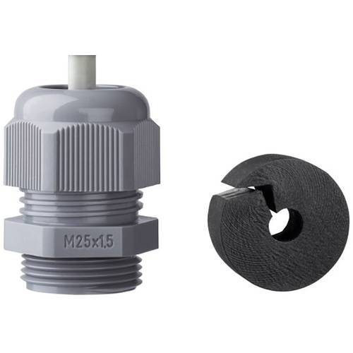 Jacob K345-1025-02 Kabelverschraubung mit Zugentlastung M25 Polyamid Schwarz (RAL 9005) 1 St.