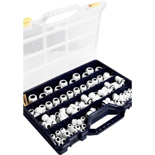 Jacob MONTAGEKOFFER VF2 Kabelverschraubung Sortiment M16, M20, M25, M32 M16, M20, M25, M32 Polyamid Lichtgrau (RAL 7035)...