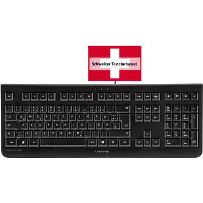 Tastatur CHERRY KC 1000 Schwarz  Schweiz, QWERTZ, Windows®