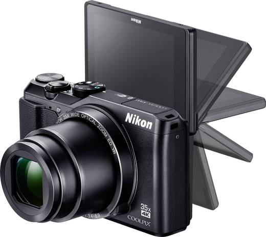 Digitalkamera Nikon A900 20 Mio. Pixel Opt. Zoom: 35 x Schwarz WiFi, Klappbares Display