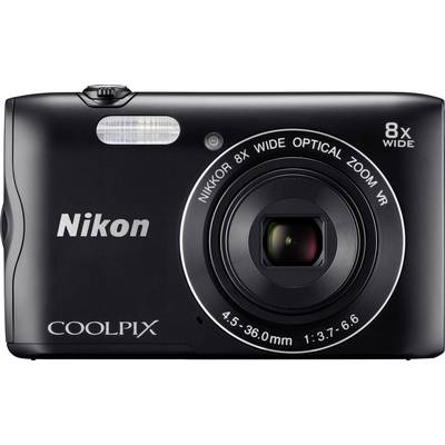 Nikon Coolpix A-300 Digitalkamera 20.1 Megapixel Opt. Zoom: 8 x Schwarz  WiFi, Bluetooth