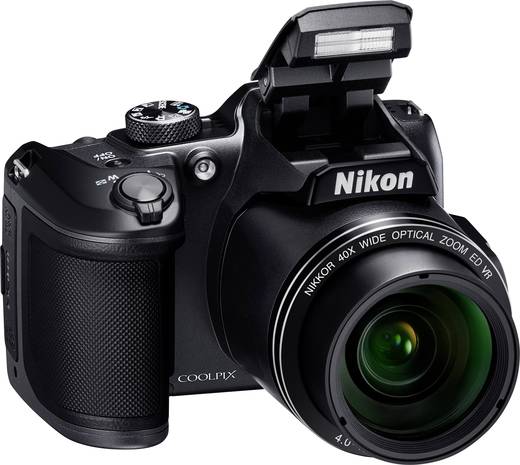 Nikon Coolpix B500 Digitalkamera 16 Mio. Pixel Opt. Zoom: 40 x Schwarz Full HD Video 