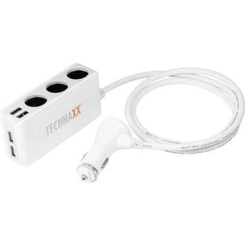 Technaxx 4592 TE11 TE11 Zigarettenanzünder-Verteiler Anzahl Zigarettenkupplungen 3 x Schnittstellen: USB 4 x Belastbarke...