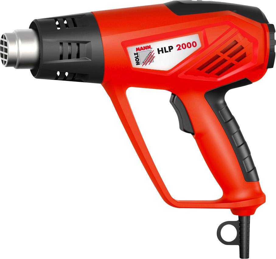 Heißluftpistole HLP 2000 in Rot mit schwarzem Griff, geeignet für verschiedene Handwerks- und Reparaturarbeiten.