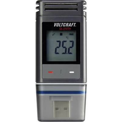 VOLTCRAFT DL-210THISO1 DL-210TH Temperatur-Datenlogger, Luftfeuchte-Datenlogger kalibriert (ISO) Messgröße Temperatur, L
