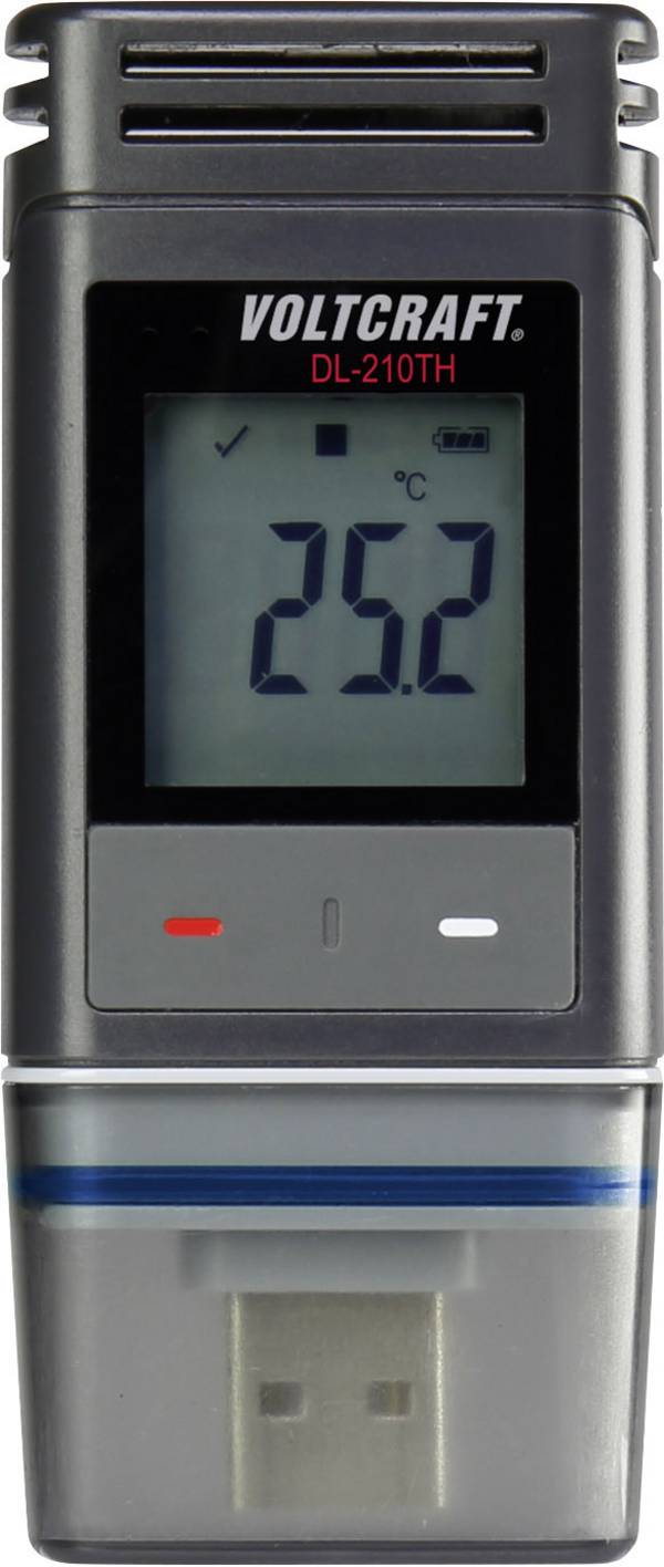 VOLTCRAFT DL-210TH Temperatur-Datenlogger, Luftfeuchte-Datenlogger Messgröße Temperatur, Luftfeuchtigkeit -30 bis +60 °C 0 bis 100 % rF PDF Funktion