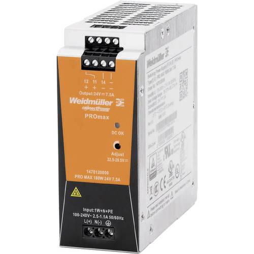 Weidmüller 1478120000 Hutschienen-Netzteil (DIN-Rail) 24 V/DC 7.5 A 180 W Inhalt 1 St.
