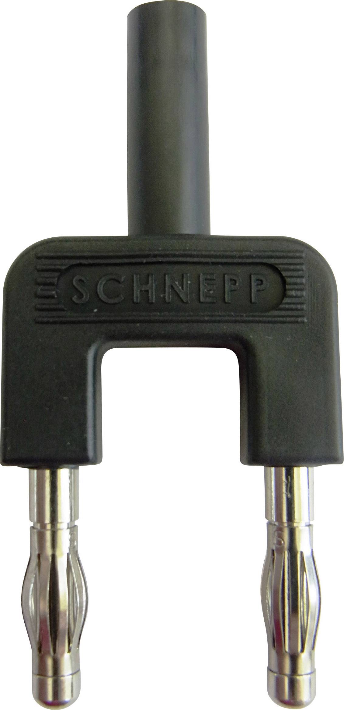 Kurzschlußstecker 4mm 19mm Abstand mit Zusatzkontakt schwarz
