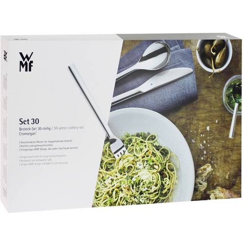 WMF Boston Cromargan Besteck-Garnitur 30er Set Edelstahl Silber 11.2091.6040