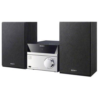 Stereoanlage Sony CMT-SBT20 AUX, Bluetooth®, CD, NFC, UKW, USB  Schwarz, Silber