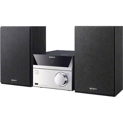 Stereoanlage Sony CMT-SBT20B AUX, Bluetooth®, CD, DAB+, NFC, UKW, USB  Schwarz, Silber