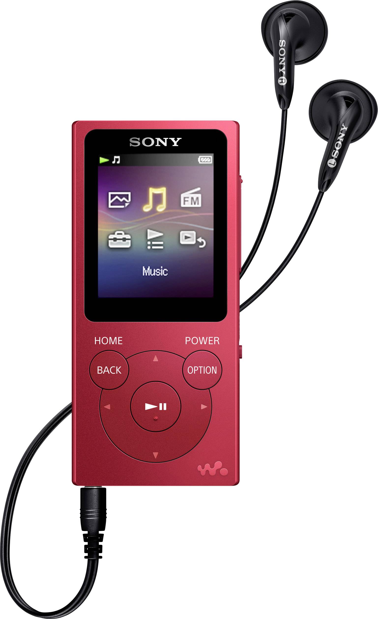 SONY NW-E394 Walkman 8 GB, rot