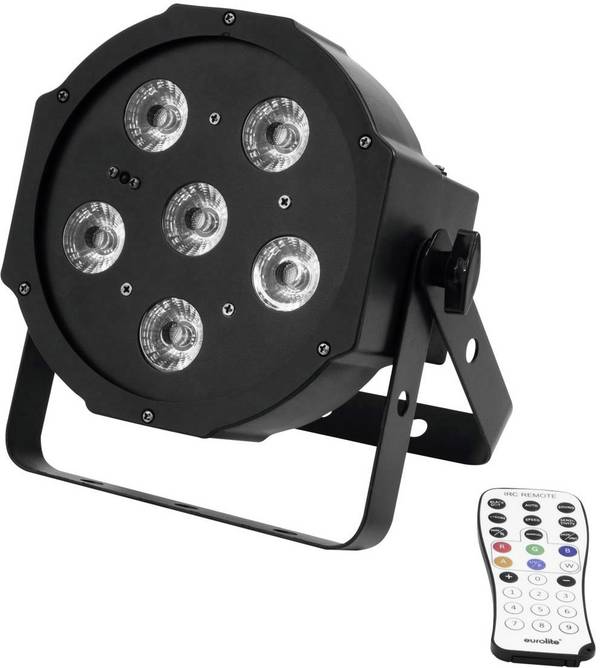 Eurolite SLS-603 LED-PAR-Scheinwerfer  Anzahl LEDs (Details): 6 x 3 W Schwarz