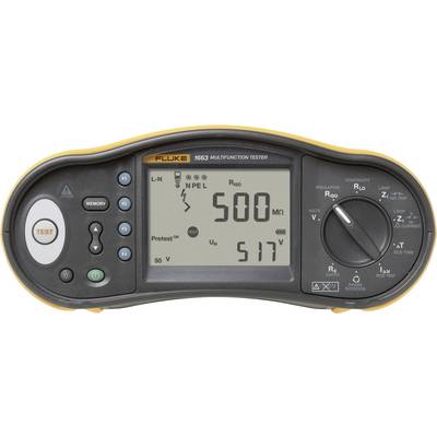 Ein digitales Multifunktionsprüfgerät zeigt einen Widerstand von 500 Megaohm und eine Spannung von 517 Volt auf dem Display an.