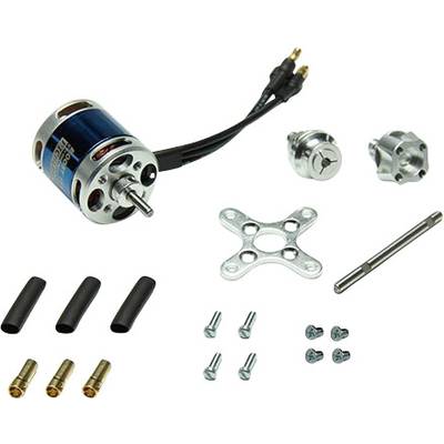 'Brushless Elektromotor Bausatz inklusive Motor, Befestigungsteilen, Schrauben und Kabeln, geeignet für Modellbauprojekte.'
