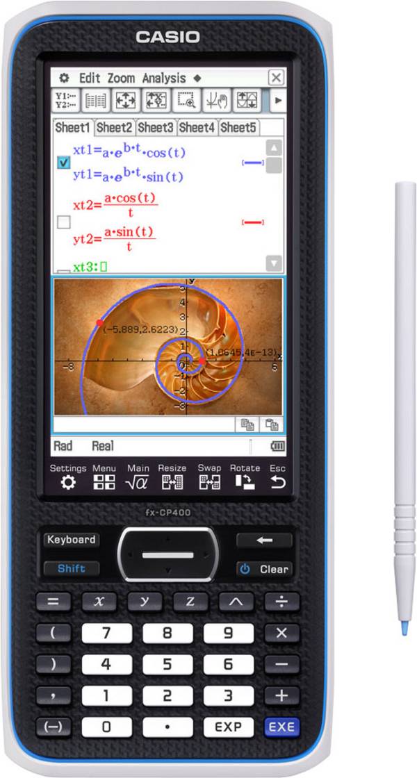 Casio FX-CP400  Grafikrechner Schwarz Display (Stellen): 25 batteriebetrieben (L x B x H) 206 x 89 x 21.1 mm