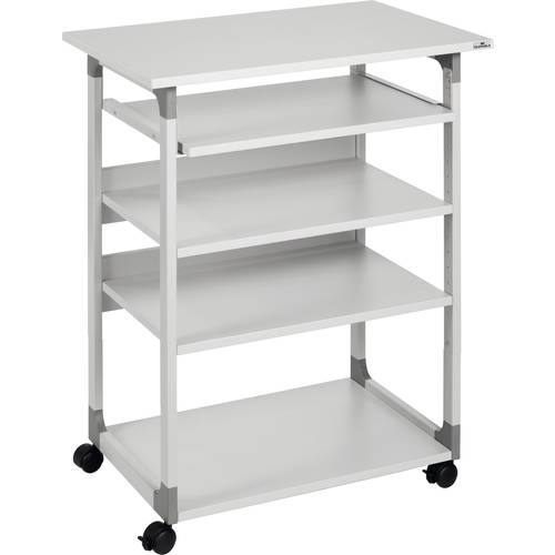 Durable Computer-Wagen höhenverstellbar, mit Rollen Höhen-Bereich: 950 bis 1150 mm (L x B x H) 500 x 750 x 950 mm Grau S...