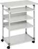 Durable Computer-Wagen höhenverstellbar, mit Rollen Höhen-Bereich: 950 bis 1150 mm (L x B x H) 500 x 750 x 950 mm Grau SYSTEM 75 VH 372010