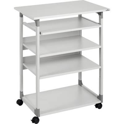Durable Computer-Wagen höhenverstellbar, mit Rollen Höhen-Bereich: 950 bis 1150 mm (L x B x H) 500 x 750 x 950 mm Grau S