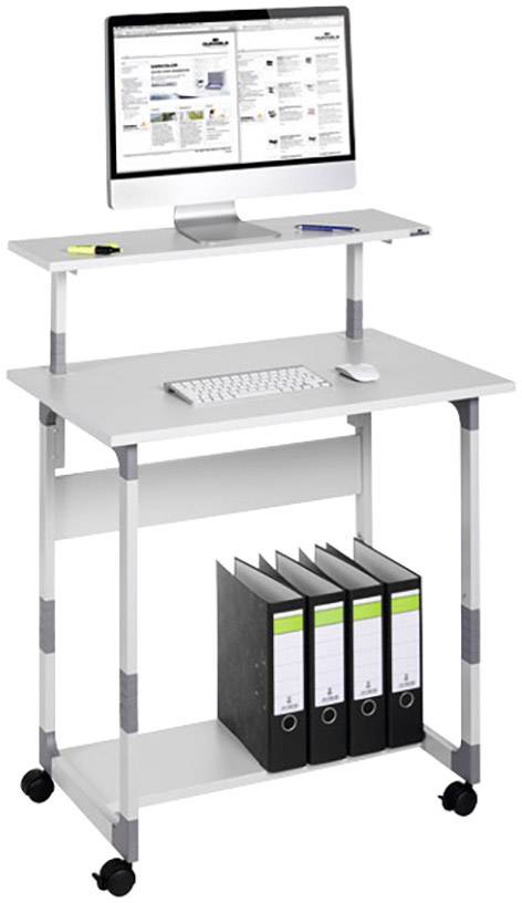 Durable Computer-Wagen höhenverstellbar, mit Rollen Höhen-Bereich: 920 bis 1220 mm (L x B x H) 550 x 800 x 925 mm Grau S-7