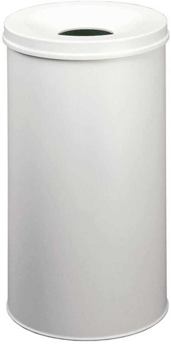 Papierkorb "Safe", Durable, Stahl, grau, 60 Liter, selbstverlöschend mit Flammenlöschkopf