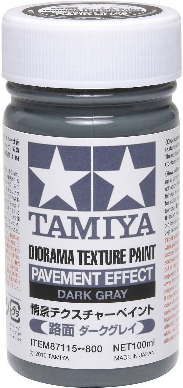 Tamiya 87115 Modellbahn-Texturfarbe Dunkelgrau  100 ml