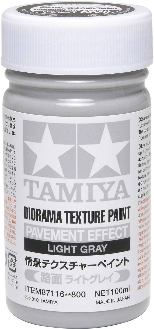 Tamiya 87116 Modellbahn-Texturfarbe Hellgrau  100 ml