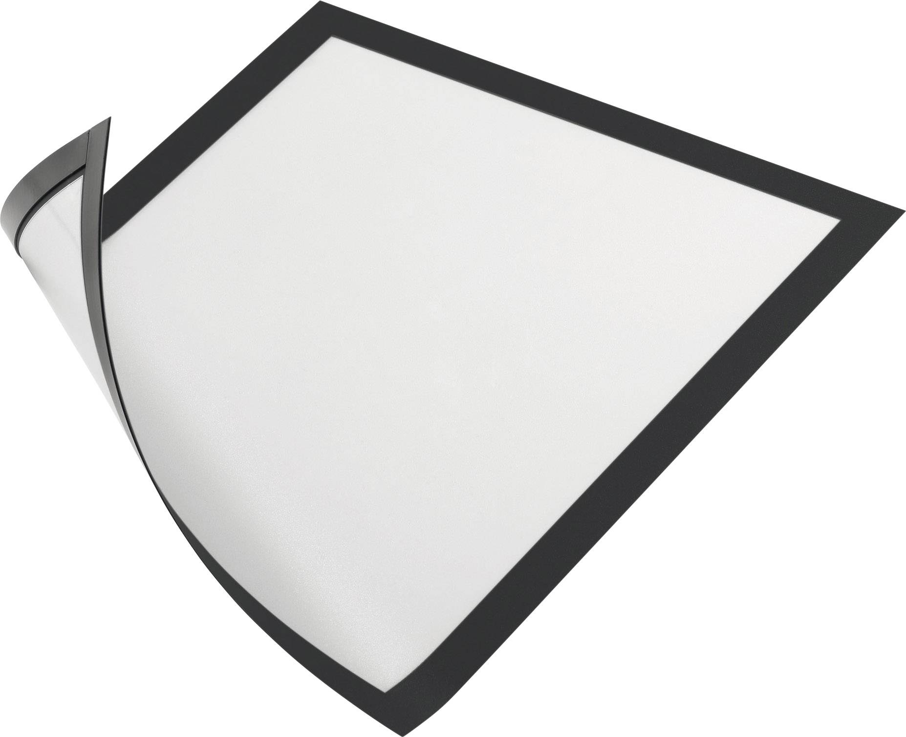 Ein weißes Blatt Papier, das an einer Ecke leicht nach oben gebogen ist.