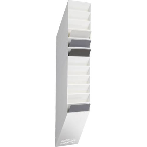 Thumbnail - Durable FLEXXIBOXX 12 A4 1709763010 Prospekthalter Weiß DIN A4 hoch Anzahl der Fächer 12 1 Set (B x H x T) 240 x 1115 x ...