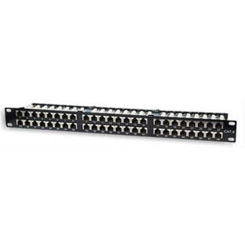 Intellinet 513517 48 Port Netzwerk-Patchpanel 483 mm (19) CAT 5e 1 HE Schwarz Bestückt