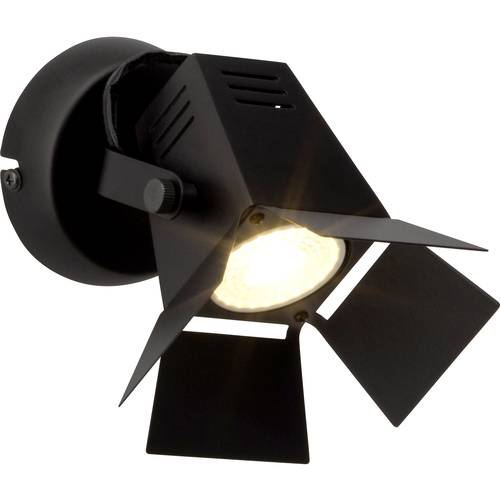 Brilliant Movie G08910/76 Wandstrahler GU10 5 W Halogen Schwarz (matt)