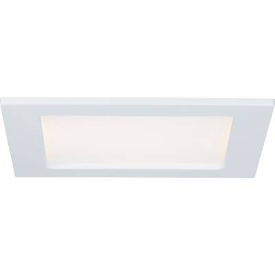 Weiße quadratische Deckenleuchte mit schlichtem, modernen Design. Eignet sich ideal zur gleichmäßigen Raumbeleuchtung.
