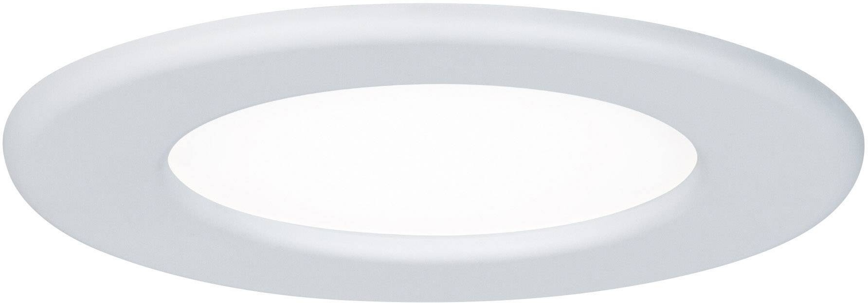 Runde, flache LED-Deckenleuchte mit weißem Diffusor und silbernem Rand, ideal für moderne Innenräume.świetlenie, geeignet für moderne Innenräume.