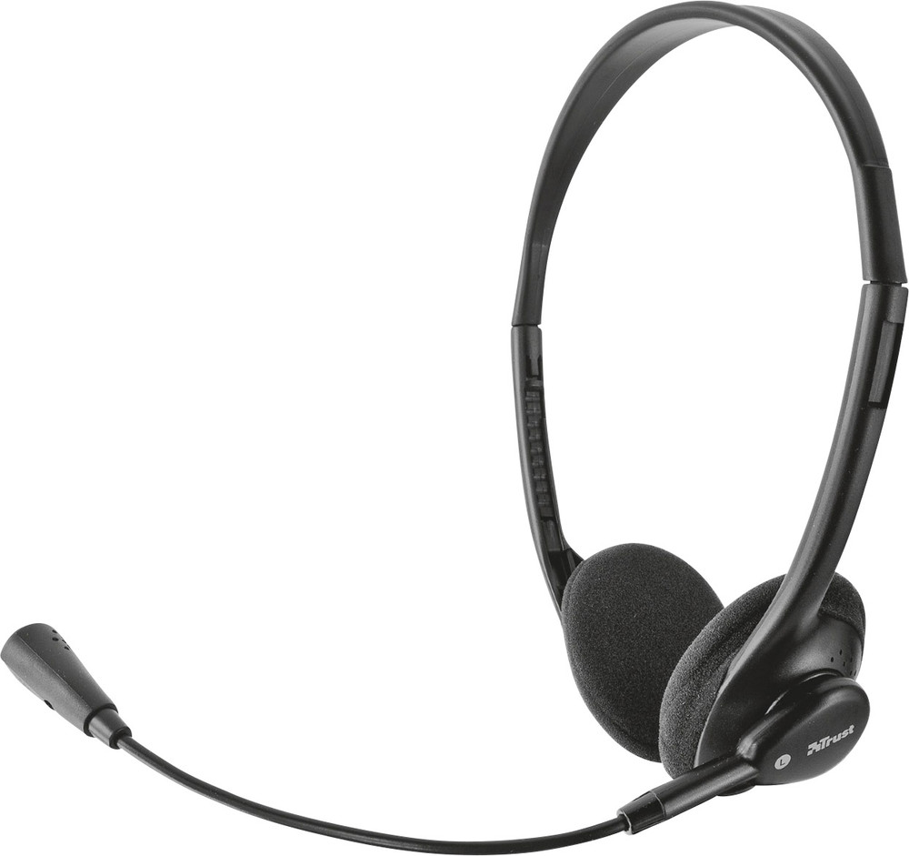 PCHeadset 3.5 mm Klinke Stereo Trust Primo On Ear Schwarz kaufen