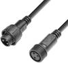 Cameo P EX 001 Strom Verlängerungskabel IP65 [1x XLR-Stecker - 1x XLR-Buchse] 1.00 m Schwarz