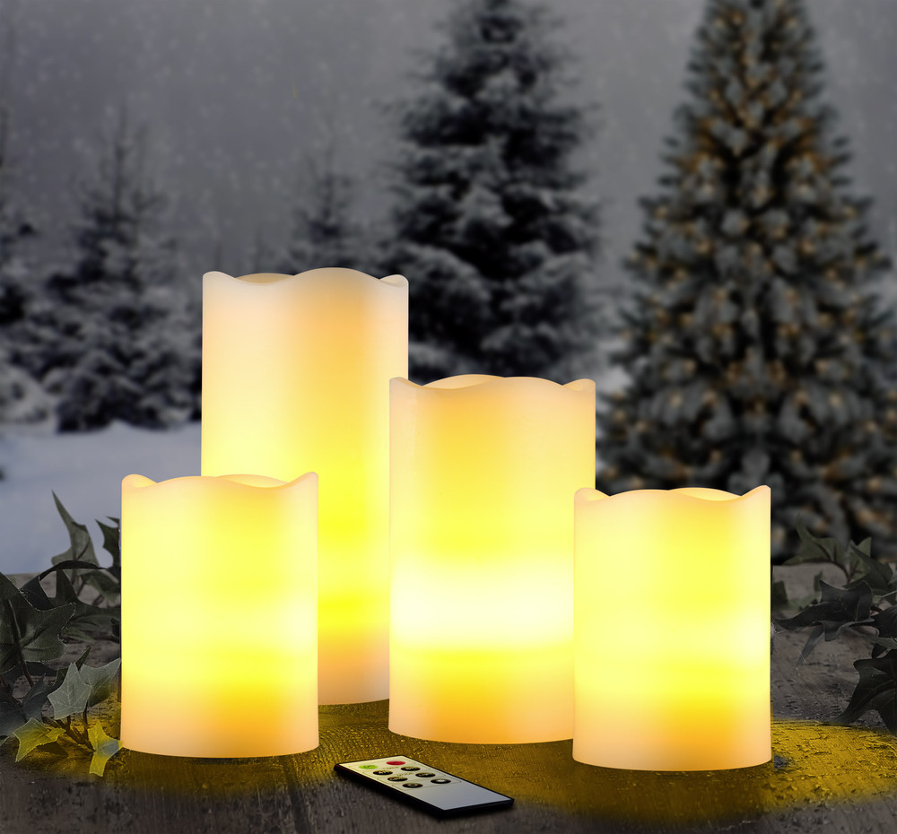 Polarlite LEDKerzen 3er Set Weiß Amber (Ø x H) 7.5 cm x 15 cm kaufen